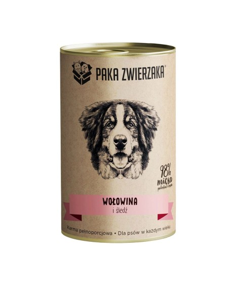 Nassfutter Paka Zwierzaka Beef and herring Rind und Kalbfleisch 400 g