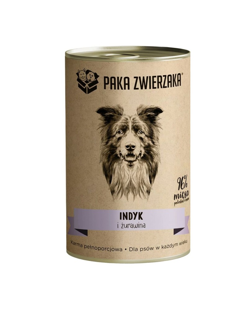 Comida húmeda Paka Zwierzaka Turkey and cranberries Pavo 400 g
