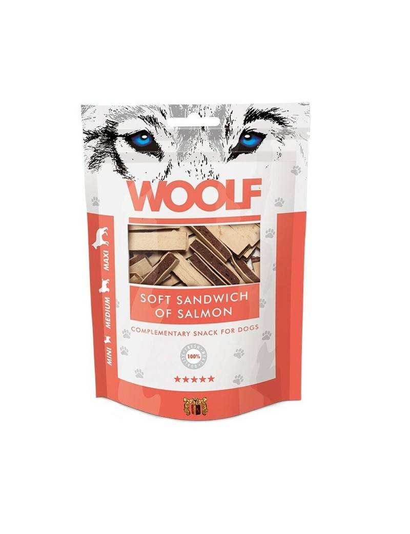 Dog Snack Woolf Soft Sandwich of Salmon Salmon 100 g