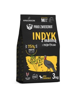 Pienso Paka Zwierzaka Turkey with raspberry M Pavo 3 Kg
