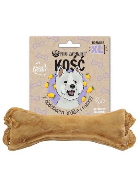 Snack para Perros Paka Zwierzaka Bone with rabbit and mango XL 17 cm Conejo 115 g