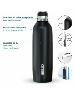 Thermosflasche Brita 1046734 Schwarz Silberfarben Edelstahl 1 L