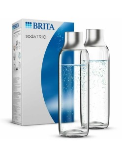 Thermosflasche Brita 1046733 Grau Durchsichtig Silberfarben Edelstahl 1 L (2 Stück)