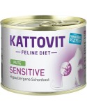 Aliments pour chat Kattovit Sensitive Turkey 185 g