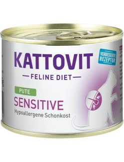 Aliments pour chat Kattovit Sensitive Turkey 185 g