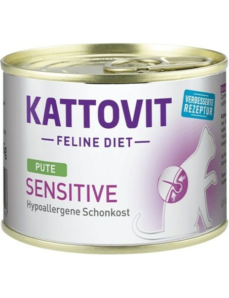 Aliments pour chat Kattovit Sensitive Turkey 185 g