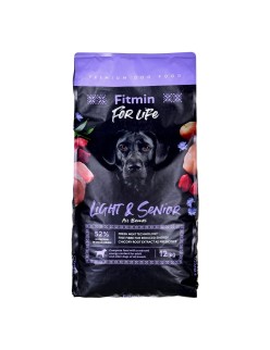 Futter Fitmin Light & Senior Erwachsener Rindfleisch Vögel Schwein 12 kg