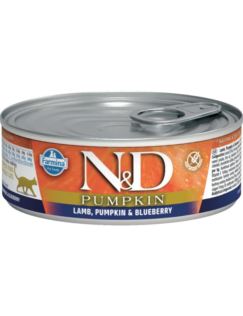 Comida para gato Farmina N&D Mirtilo Borrego Abóbora 70 g