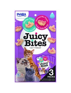 Collation pour Chat Inaba Juicy Bites 3 x 11,3 g Fruits de mer