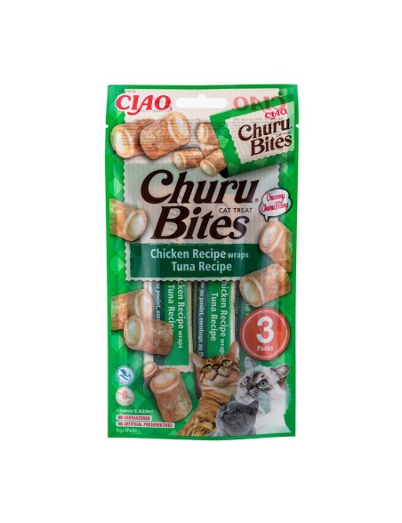 Snack para Gatos Inaba Churu Bites Pollo Atún Pescado