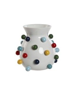 Vase Home ESPRIT Blanc Multicouleur Dolomite 20 x 20 x 20 cm
