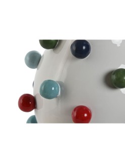 Vase Home ESPRIT White Multicolour Dolomite 20 x 20 x 20 cm