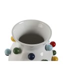 Vase Home ESPRIT White Multicolour Dolomite 20 x 20 x 20 cm