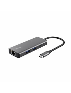 Hub USB Trust 24968 Plateado 20 cm