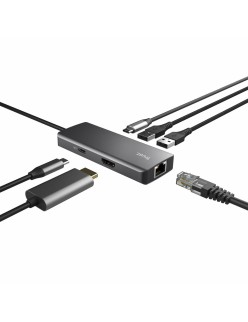 Hub USB Trust 24968 Silberfarben 20 cm