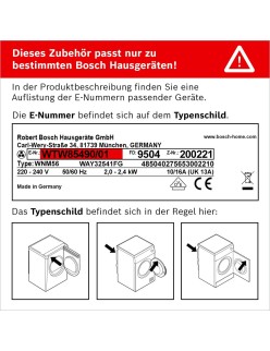 Waschbeutel BOSCH WTZ11400 Weiß