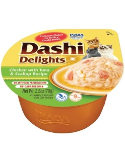 Lanche para Gato Inaba Dashi Delights Frango 70 g