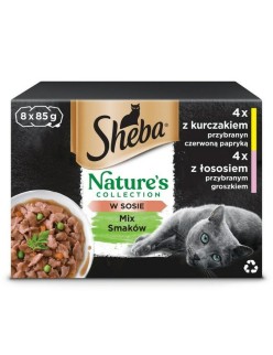 Aliments pour chat Sheba Nature's Collection Mix Poulet Saumon 8 x 85 g