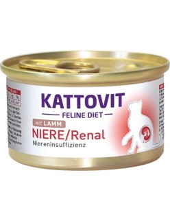 Aliments pour chat Kattovit Niere/Renal Lamb 85 g