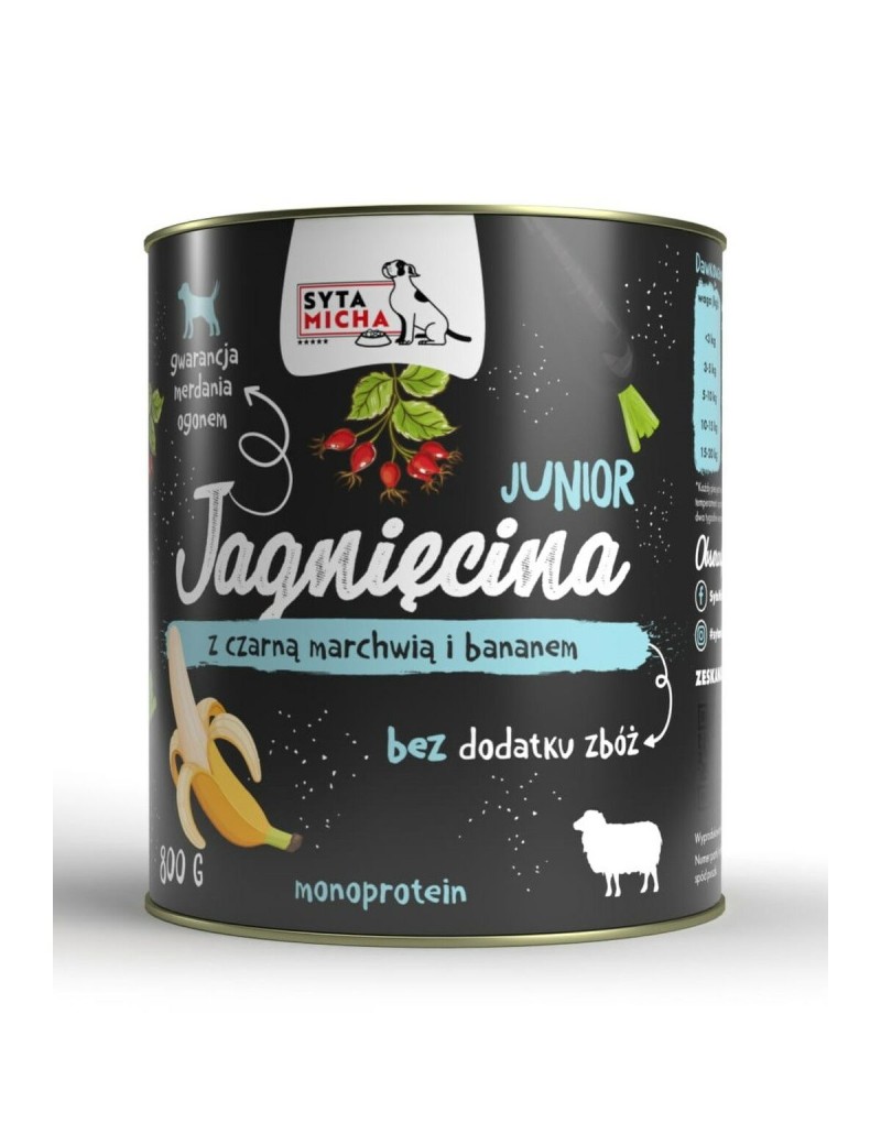 Comida húmeda SYTA MICHA Junior Lamb with black carrot and banana 800 g