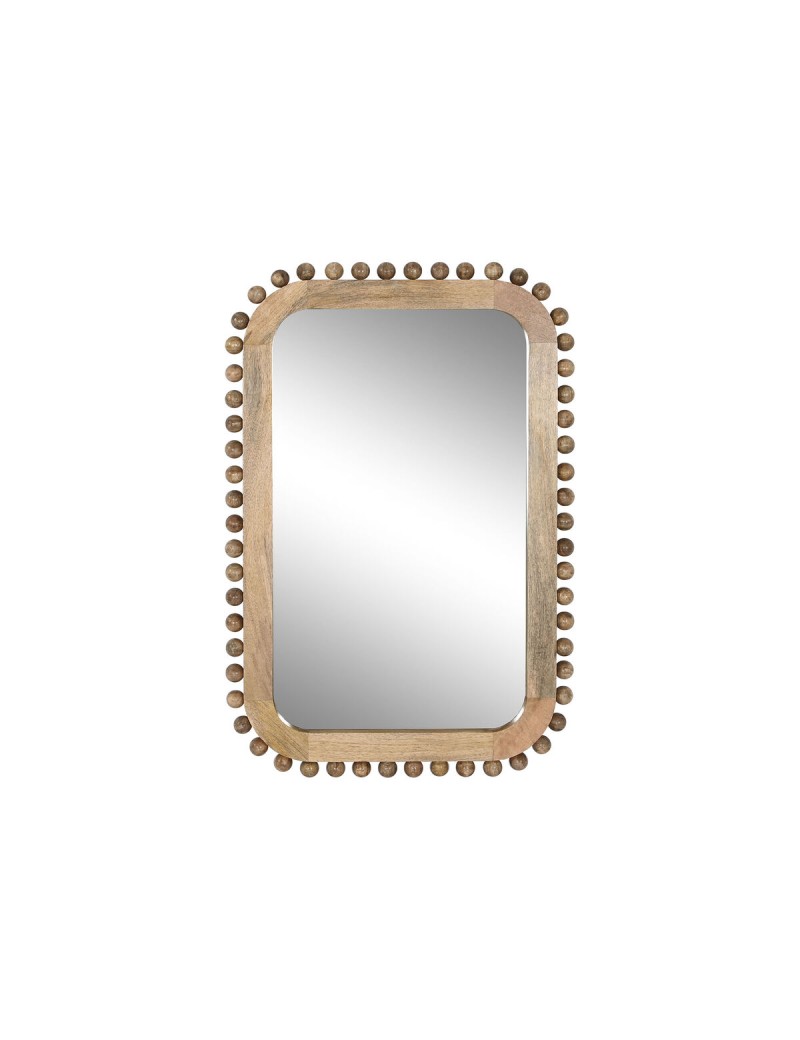 Miroir mural Home ESPRIT Naturel Bois de manguier Balles 60 x 2,5 x 90 cm