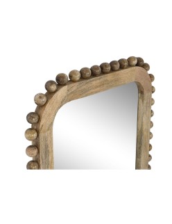 Espejo de pared Home ESPRIT Natural Madera de mango Bolas 60 x 2,5 x 90 cm
