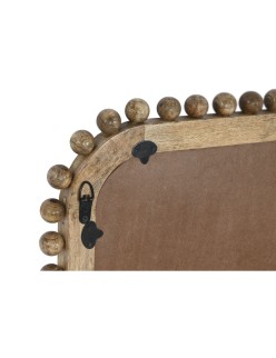 Espejo de pared Home ESPRIT Natural Madera de mango Bolas 60 x 2,5 x 90 cm