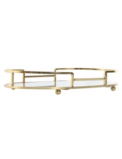 Tablettset Home ESPRIT Weiß Gold Moderne 31 x 17 x 5 cm (2 Stück)