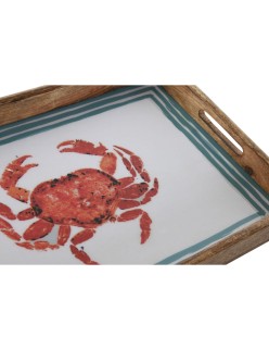 Tablettset Home ESPRIT Bunt Mango-Holz 43,5 x 27 x 5,5 cm (2 Stück)