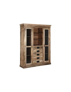Présentoir Home ESPRIT Marron Verre Bois de manguier 165 x 45 x 210 cm