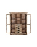 Stand Espositore Home ESPRIT Marrone Cristallo Legno di mango 165 x 45 x 210 cm