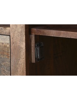Stand Espositore Home ESPRIT Marrone Cristallo Legno di mango 165 x 45 x 210 cm