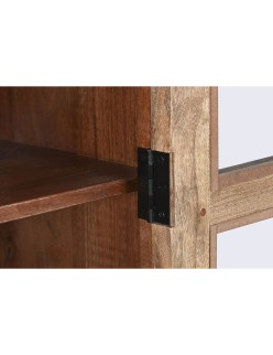 Stand Espositore Home ESPRIT Marrone Cristallo Legno di mango 165 x 45 x 210 cm