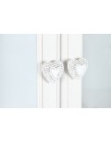Présentoir Home ESPRIT Blanc Bois Verre 76 x 39 x 193 cm