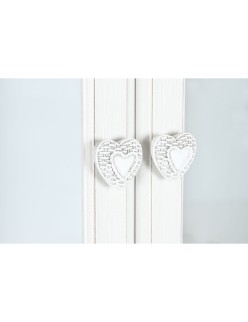 Présentoir Home ESPRIT Blanc Bois Verre 76 x 39 x 193 cm
