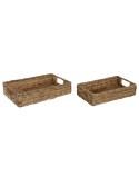 Tablettset Home ESPRIT natürlich Tropical 40 x 26 x 9 cm (2 Stück)