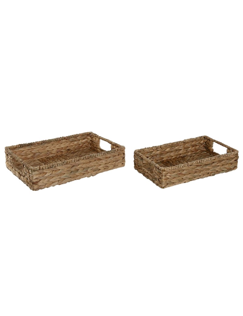 Tablettset Home ESPRIT natürlich Tropical 40 x 26 x 9 cm (2 Stück)