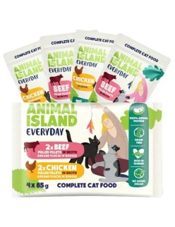 Aliments pour chat ANIMAL ISLAND Chicken 4 x 85 g