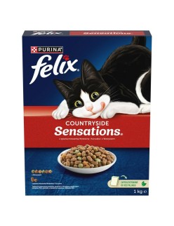 Aliments pour chat Purina Felix Countryside Sensations Viande de bœuf 1 kg