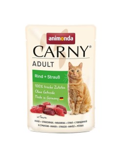 Aliments pour chat Animonda Beef and ostrich Viande de bœuf 85 g