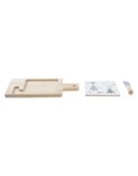 Satz für Appetithäppchen DKD Home Decor Weiß grün Bambus Steingut (21,5 x 11,8 x 1,5 cm)