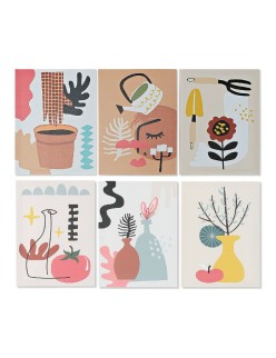 Cadre DKD Home Decor Plants Pot Scandinave 30 x 1,8 x 40 cm Multicouleur