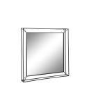 Miroir mural Home ESPRIT Noir Vintage 90 x 10 x 90 cm