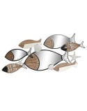 Miroir mural Home ESPRIT Noir Naturel Poissons 83 x 5,5 x 36 cm