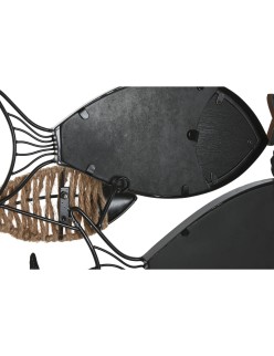 Miroir mural Home ESPRIT Noir Naturel Poissons 83 x 5,5 x 36 cm