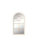 Specchio da parete Home ESPRIT Bianco Dorato Finestra 68 x 4 x 128 cm