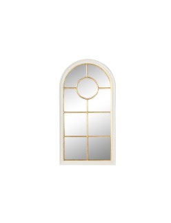 Specchio da parete Home ESPRIT Bianco Dorato Finestra 68 x 4 x 128 cm