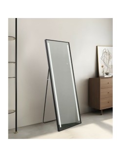 Specchio spogliatoio Home ESPRIT Nero Alluminio 60 x 0,5 x 165 cm