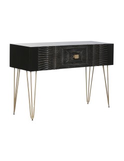Consola Home ESPRIT Negro Dorado 120 x 38 x 76 cm