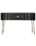 Consola Home ESPRIT Negro Dorado 120 x 38 x 76 cm